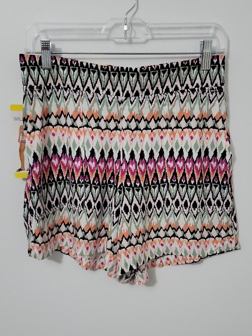 Wildfox Multicolor Aztec Print Elastic-Waist Shorts, Size Small